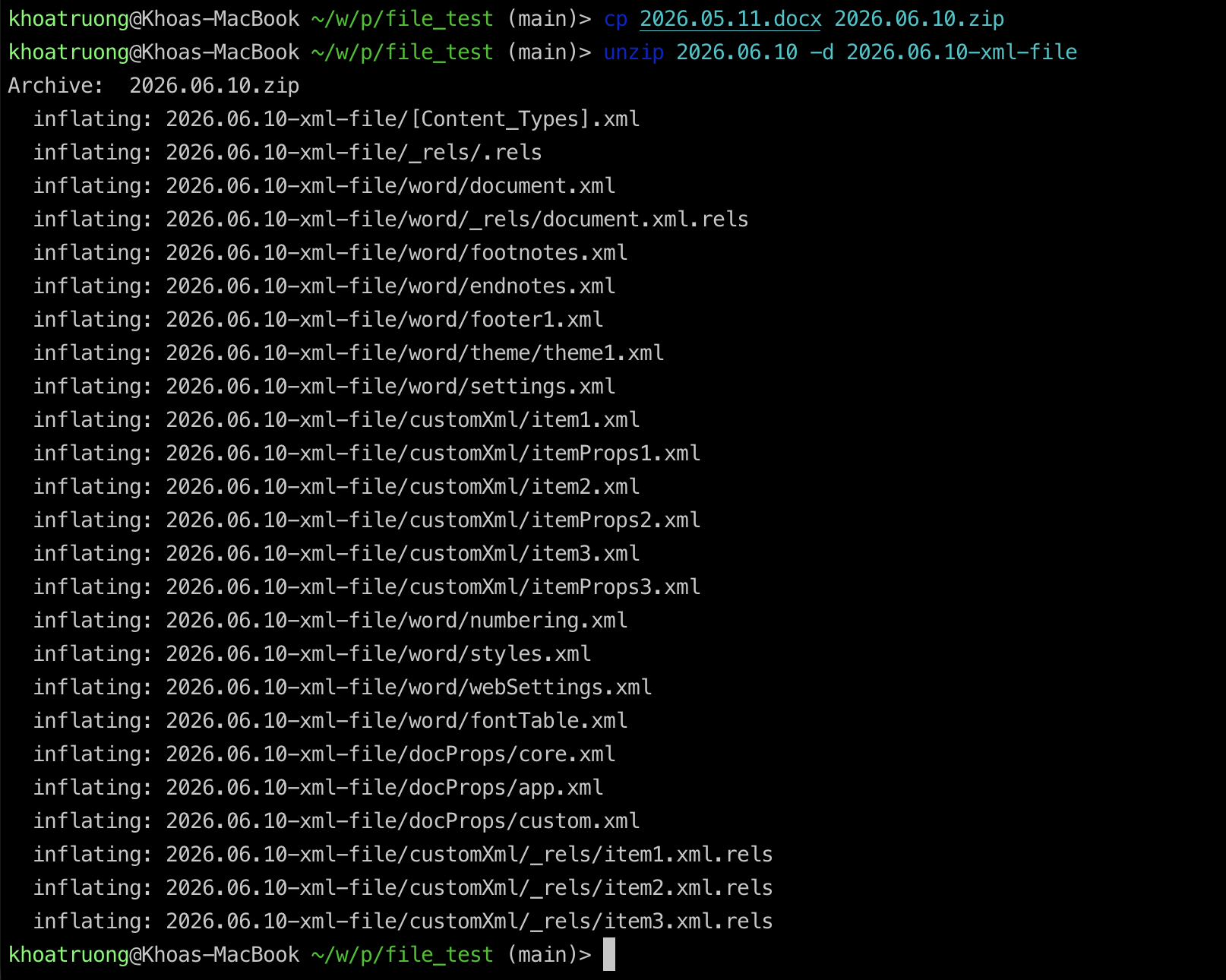 Docx to ZIP